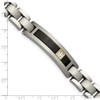 Lex & Lu Chisel Titanium/14K Polished/Matte Black Onyx 0.05ct. tw Bracelet 8'' - 5 - Lex & Lu