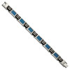 Lex & Lu Chisel Titanium Polished w/Blue Carbon Fiber & Rubber Bracelet 8.5'' - 3 - Lex & Lu