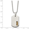 Lex & Lu Chisel Titanium Yellow Plated 22'' Necklace - 5 - Lex & Lu