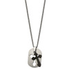 Lex & Lu Chisel Titanium Black Plated Moveable Cross 22'' Necklace - 2 - Lex & Lu