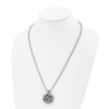 Lex & Lu Chisel Titanium Black Enamel and 1/20ct. Diamond Necklace 24'' LAL40976 - 4 - Lex & Lu