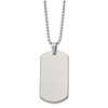 Lex & Lu Chisel Tungsten Polished Dog Tag Necklace 24'' - Lex & Lu