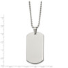 Lex & Lu Chisel Tungsten Polished Dog Tag Necklace 24'' - 3 - Lex & Lu