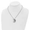 Lex & Lu Chisel Stainless Steel Polished Hammered Necklace 18'' - 4 - Lex & Lu