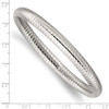 Lex & Lu Chisel Stainless Steel Textured Hollow Slip-on Bangle - 4 - Lex & Lu