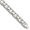 Lex & Lu Chisel Stainless Steel Brushed and Polished Bracelet 8.75'' LAL41120 - Lex & Lu