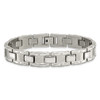 Lex & Lu Chisel Stainless Steel Brushed and Polished Bracelet 8.75'' LAL41120 - 4 - Lex & Lu