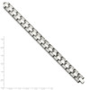 Lex & Lu Chisel Stainless Steel Brushed and Polished Bracelet 8.75'' LAL41120 - 5 - Lex & Lu