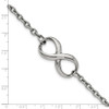 Lex & Lu Chisel Stainless Steel Polished Infinity Bracelet 7.5'' LAL41132 - 5 - Lex & Lu