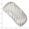 Lex & Lu Chisel Stainless Steel Polished Cuff Bangle LAL41134 - 4 - Lex & Lu