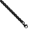 Lex & Lu Chisel Stainless Steel Black Plated Bracelet 9'' LAL41138 - Lex & Lu