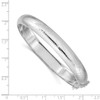 Lex & Lu Sterling Silver 9.5mm Fancy Hinged Bangle Bracelet - 3 - Lex & Lu