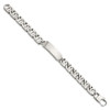 Lex & Lu Chisel Stainless Steel Polished ID Bracelet 8.5'' LAL41152 - 3 - Lex & Lu