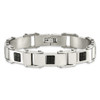 Lex & Lu Chisel Stainless Steel Polished Black Plated Bracelet 8.5'' LAL41163 - 4 - Lex & Lu