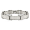 Lex & Lu Chisel Stainless Steel Polished and Brushed Back Bracelet 8'' LAL41168 - 4 - Lex & Lu