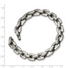 Lex & Lu Chisel Stainless Steel Polished 9'' Bracelet LAL41172 - 5 - Lex & Lu