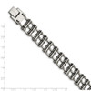 Lex & Lu Chisel Stainless Steel Polished Bracelet 8.5'' LAL41179 - 5 - Lex & Lu