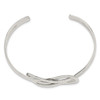 Lex & Lu Sterling Silver Knot Design Cuff Bangle - 2 - Lex & Lu