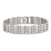 Lex & Lu Chisel Stainless Steel Polished Bracelet 8.5'' LAL41199 - 4 - Lex & Lu