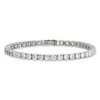 Lex & Lu Chisel Stainless Steel CZ Bracelet 7.5'' LAL41232 - 4 - Lex & Lu