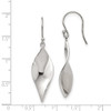 Lex & Lu Chisel Stainless Steel Polished Shepherd Hook Earrings LAL41302 - 5 - Lex & Lu