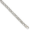 Lex & Lu Chisel Stainless Steel Polished Links Necklace 24'' LAL41320 - 4 - Lex & Lu