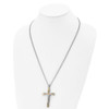 Lex & Lu Chisel Stainless Steel Yellow IP Crucifix Necklace 24'' LAL41382 - 4 - Lex & Lu