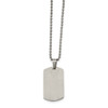 Lex & Lu Chisel Stainless Steel Rounded Edge Dog Tag Necklace 24'' LAL41394 - 3 - Lex & Lu