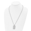 Lex & Lu Chisel Stainless Steel Rounded Edge Dog Tag Necklace 24'' LAL41394 - 5 - Lex & Lu