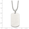 Lex & Lu Chisel Stainless Steel Rounded Edge Dog Tag Necklace 24'' LAL41394 - 6 - Lex & Lu