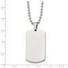 Lex & Lu Chisel Stainless Steel Rounded Edge Dog Tag Necklace 24'' LAL41395 - 5 - Lex & Lu