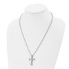 Lex & Lu Chisel Stainless Steel 14k Gold Crucifix Pendant Necklace 22'' LAL41413 - 4 - Lex & Lu