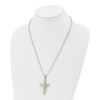 Lex & Lu Chisel Stainless Steel Yellow Plated Crucifix Pendant Necklace LAL41415 - 4 - Lex & Lu