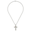 Lex & Lu Chisel Stainless Steel Textured Cross Pendant Necklace 24'' LAL41419 - 5 - Lex & Lu
