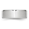 Lex & Lu Chisel Cobalt Beveled Edge Satin and Polished 8mm Band Ring- 3 - Lex & Lu