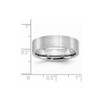 Lex & Lu Chisel Cobalt Flat Satin 6mm Band Ring- 6 - Lex & Lu