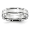 Lex & Lu Chisel Cobalt Sterling Silver Inlay Satin and Polished 6mm Band Ring - Lex & Lu