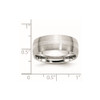 Lex & Lu Chisel Cobalt Sterling Silver Inlay Satin 8mm Band Ring- 6 - Lex & Lu