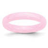 Lex & Lu Chisel Ceramic Pink 4mm Polished Band Ring - Lex & Lu