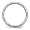 Lex & Lu Chisel Stainless Steel 14k Yellow Inlay 8mm Brushed Band Ring- 2 - Lex & Lu