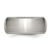 Lex & Lu Chisel Stainless Steel Beveled Edge 10mm Brushed and Polished Band Ring- 3 - Lex & Lu