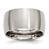 Lex & Lu Chisel Stainless Steel 12mm Brushed Band Ring - Lex & Lu