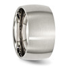 Lex & Lu Chisel Stainless Steel 12mm Brushed Band Ring- 4 - Lex & Lu