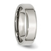 Lex & Lu Chisel Stainless Steel Beveled Edge 6mm Polished Band Ring- 4 - Lex & Lu