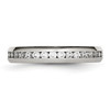 Lex & Lu Chisel Stainless Steel 4mm April Clear CZ Ring- 3 - Lex & Lu