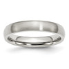 Lex & Lu Chisel Stainless Steel 4mm Brushed Band Ring - Lex & Lu