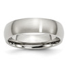 Lex & Lu Chisel Stainless Steel 6mm Brushed Band Ring - Lex & Lu
