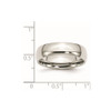 Lex & Lu Chisel Stainless Steel 6mm Polished Band Ring- 6 - Lex & Lu