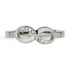 Lex & Lu Chisel Stainless Steel Polished Infinity Symbol CZ Ring- 4 - Lex & Lu