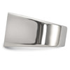 Lex & Lu Chisel Stainless Steel Polished Ring LAL41810- 4 - Lex & Lu